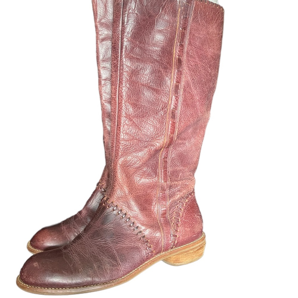 Anthropology Lucky Penny burgundy Boots